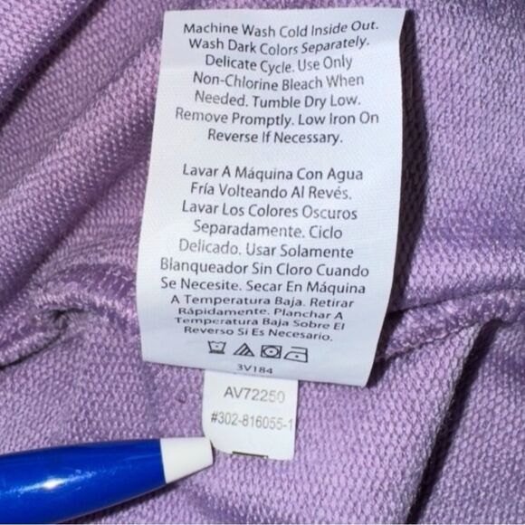 Avia Top Light Purple Y2K-Inspired Wrap Thumbholes Activewear Women’s L (12/14) - Picture 12 of 16